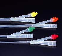 Two lumen silica gel catheter